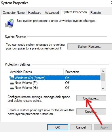 Haga clic en el botón Configurar