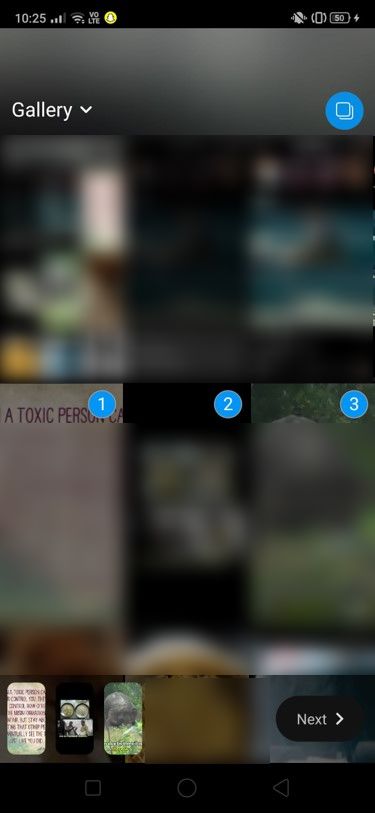 seleccione las imágenes que desea agregar a su historia.  |  ¿Cómo agregar varias fotos a la historia de Instagram?