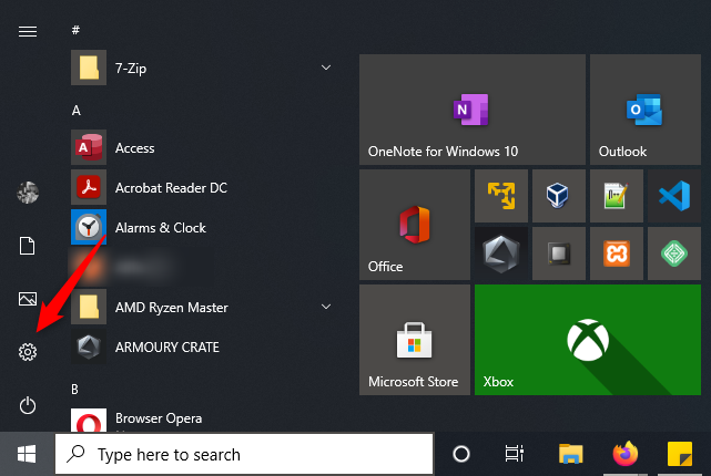 Abrir la aplicación de configuración de Windows 10