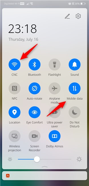 Configuración rápida de Wi-Fi y datos móviles en su teléfono inteligente Android
