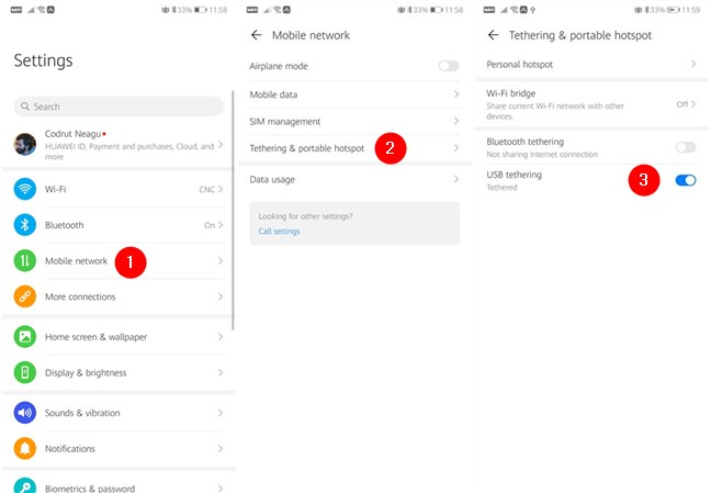 Activar anclaje USB o Cómo compartir Internet de Android a PC