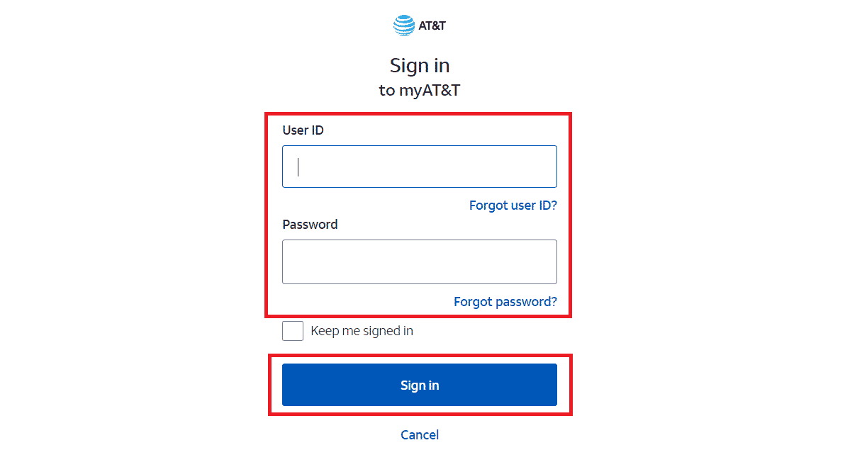 Inicie sesión en su cuenta de AT&T con el ID de usuario y la contraseña de la página de inicio de sesión de AT&T |  Cómo desactivar la copia de seguridad y sincronización de mensajes de AT&T