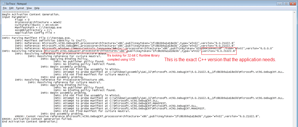 Archivo SxSTrace.txt