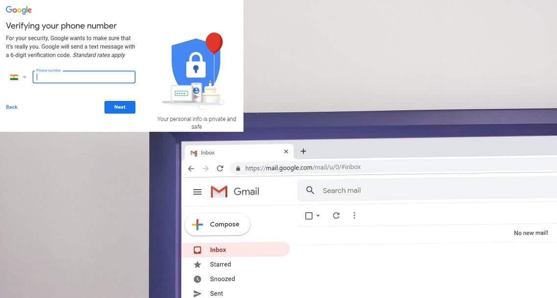Crear múltiples cuentas de Gmail sin verificación de número de teléfono