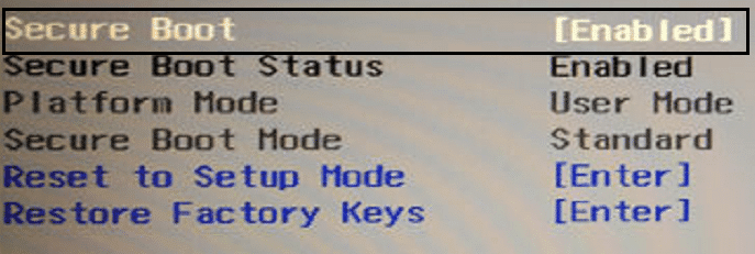 Deshabilite el arranque seguro e intente instalar las actualizaciones de Windows |  La versión del sistema operativo es incompatible con la reparación de inicio [CORREGIDO]
