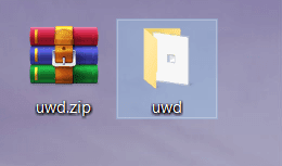 Extraiga el archivo zip en su escritorio usando la aplicación Winrar