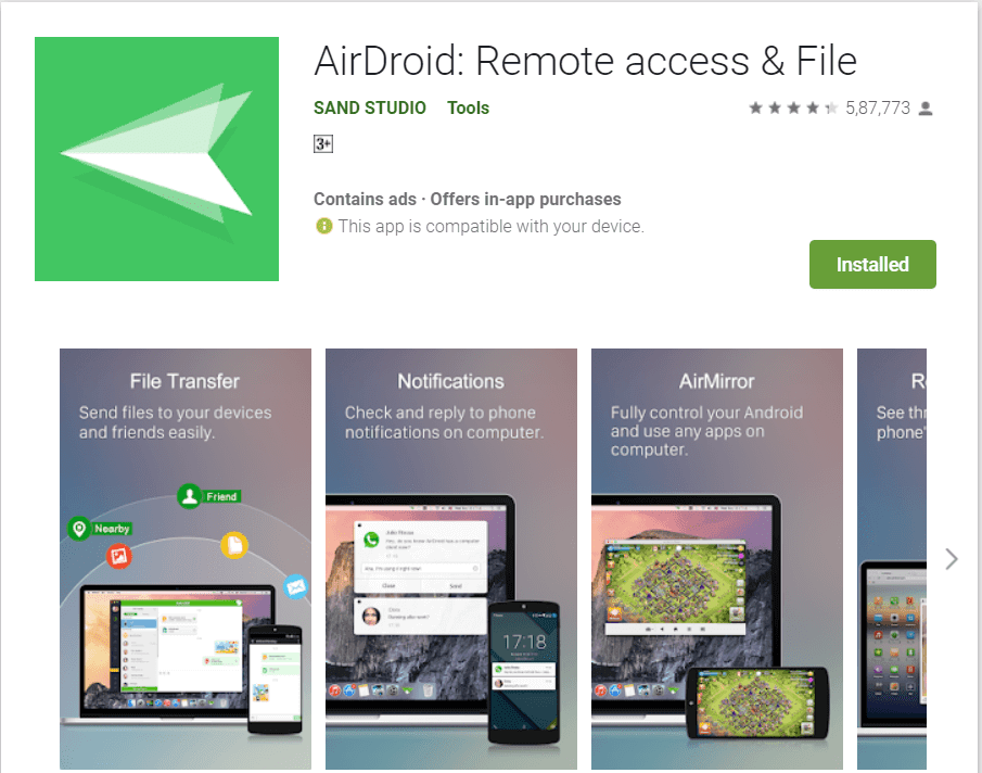 Aerodroide | Las mejores aplicaciones para controlar a distancia un teléfono Android desde tu PC