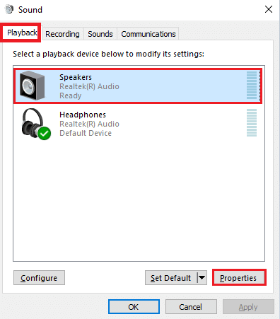 cambiar a la pestaña Reproducción