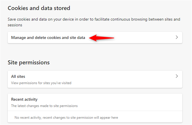 Administrar y eliminar cookies y datos de sitios en Microsoft Edge
