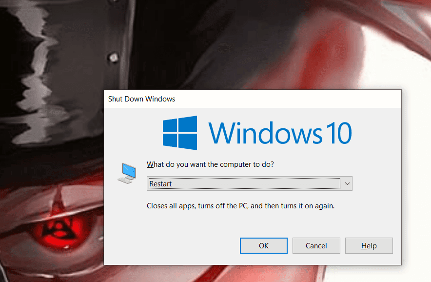 Reinicie su sistema para corregir el error de Windows