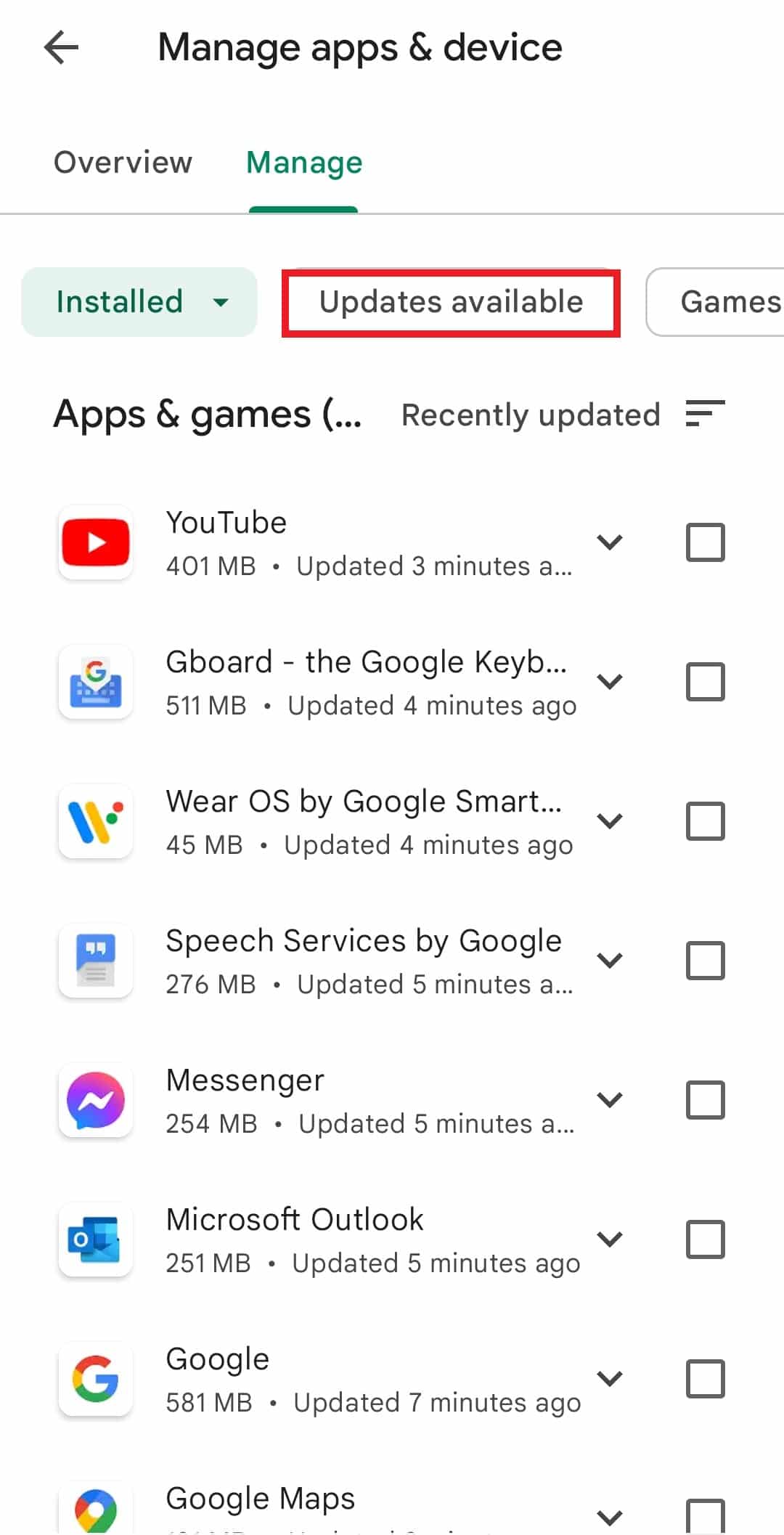 Actualice la aplicación Sling TV en Android.  Solucionar el error 4 310 de Sling TV