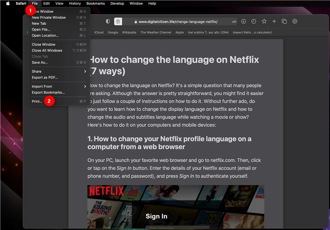 Cómo imprimir artículos sin anuncios en Safari