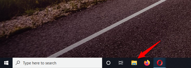 Use el acceso directo del Explorador de archivos en la barra de tareas de Windows 10