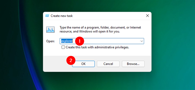 Cómo abrir el Explorador de archivos o el Explorador de Windows usando el Administrador de tareas