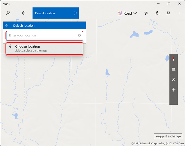 Introduce la dirección o elige una ubicación en el mapa