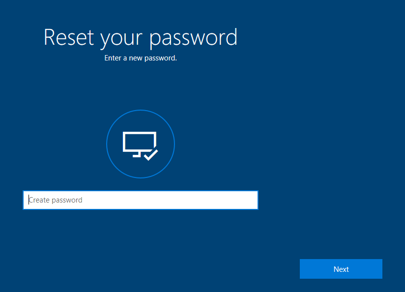 Introduzca una nueva contraseña para su cuenta de Microsoft | Cómo restablecer su contraseña en Windows 10