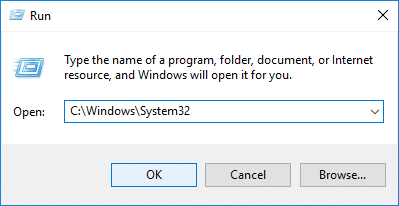 Vaya a la carpeta Windows System32