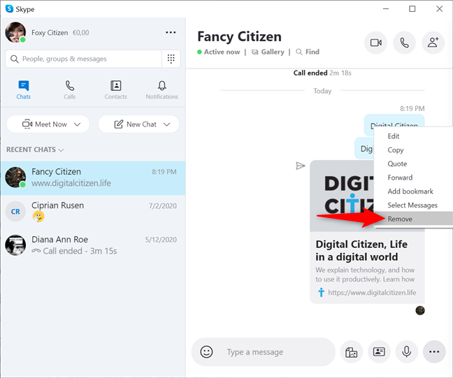 Cómo eliminar mensajes de Skype