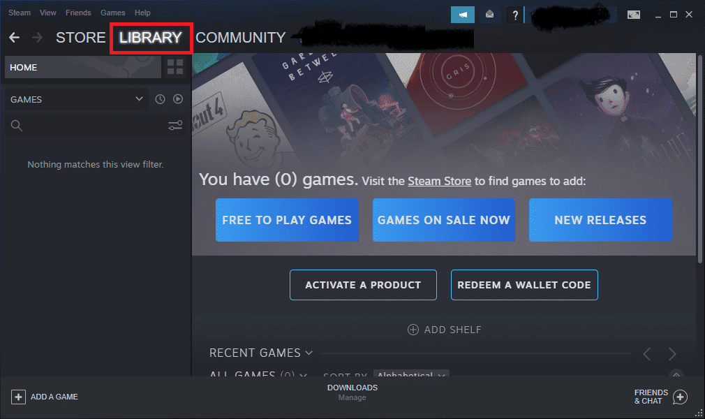 Ahora, cambie a la pestaña BIBLIOTECA y haga clic derecho en ARK: Survival Evolved. Cómo arreglar ARK No se puede consultar la información del servidor para el error de invitación