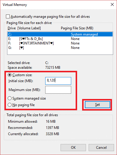 ¿Cómo administrar la memoria virtual (archivo de página) en Windows 10?