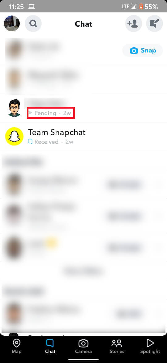 El Receptor no te ha Agregado como Amigo | ¿Qué significa pendiente en Snapchat?