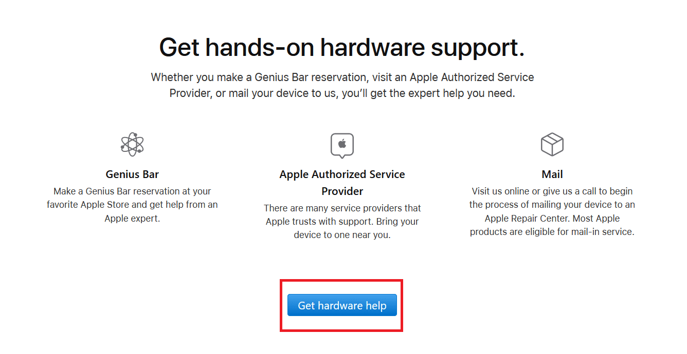 Obtenga ayuda de hardware de Apple. Cómo ponerse en contacto con el equipo de chat en vivo de Apple