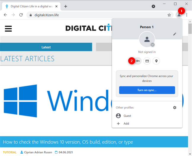 Acceder a la configuración de Contraseñas en Chrome para Windows 10 y Mac