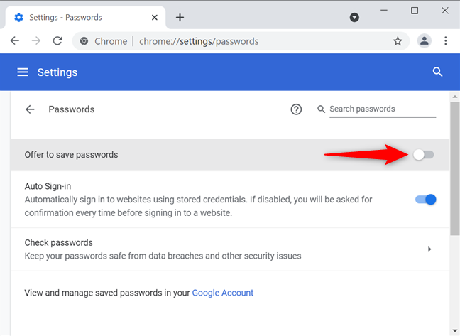 Cómo evitar que Chrome solicite Guardar contraseña en Windows 10 y Mac