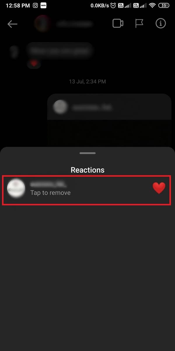 Haga clic en tocar para eliminar