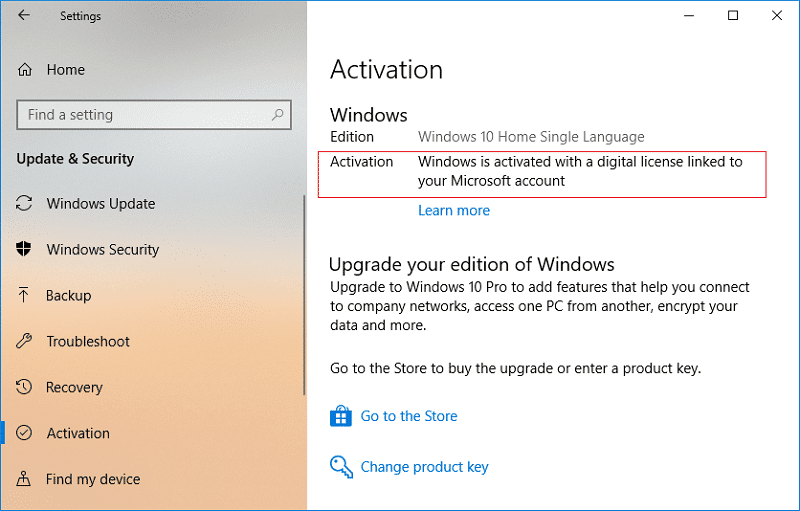 3 formas de comprobar si Windows 10 está activo