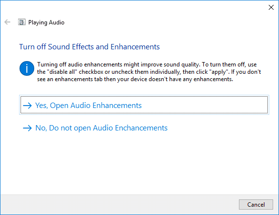 Ejecute el Solucionador de problemas de audio para corregir la falta de sonido en una PC con Windows 10