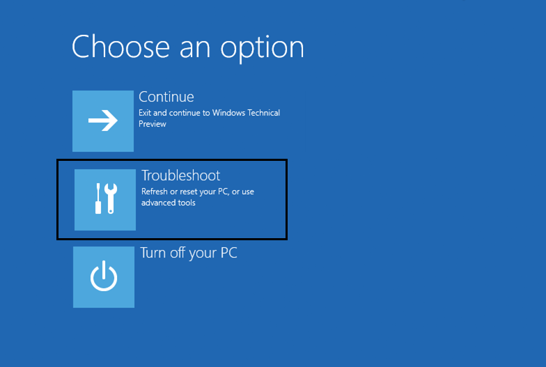 Seleccione la opción de reparación de inicio automático de Windows 10