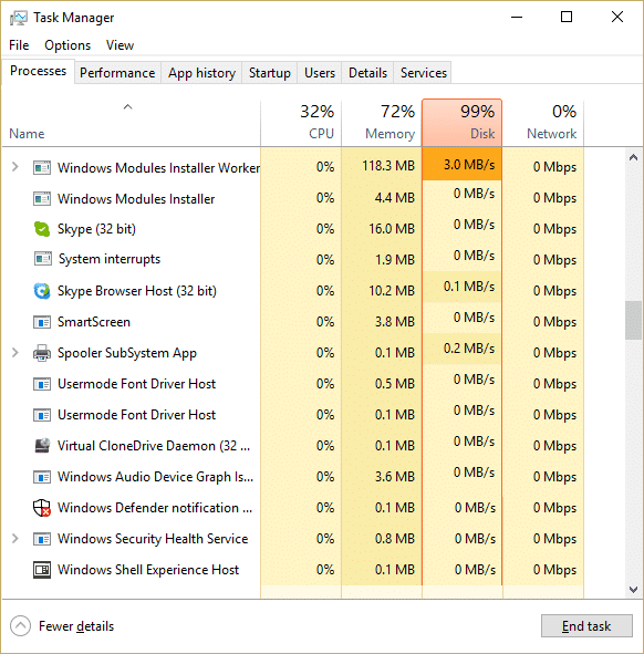Solucione el alto uso de CPU por TiWorker.exe en Windows 10