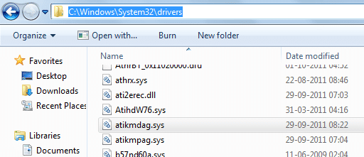 Plik atikmdag.sys na sterownikach System32 Plik atikmdag.sys na sterownikach System32