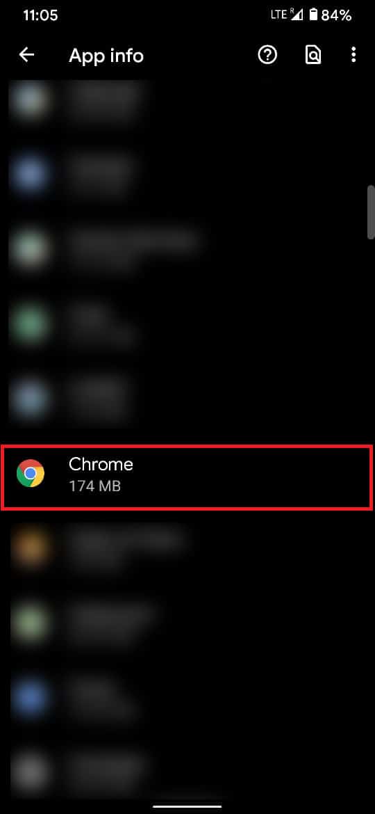 En la lista, busque Chrome | Cómo restablecer Google Chrome en teléfonos inteligentes Android