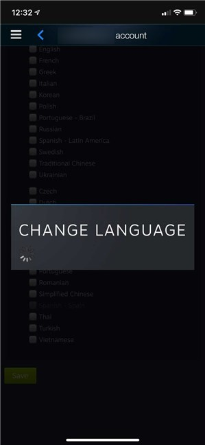 Steam cambia inmediatamente el idioma en el que se muestra