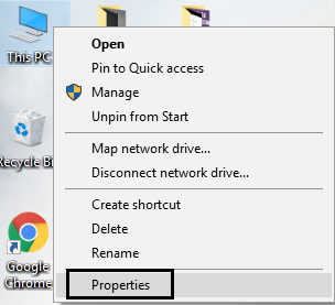 Propiedades de esta computadora