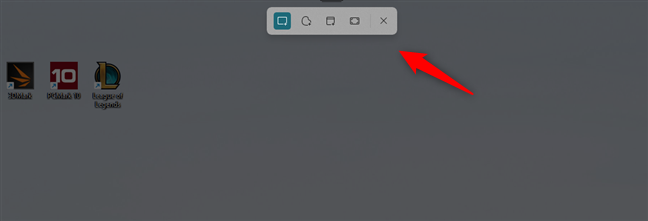 La forma más rápida de iniciar Snipping Tool es usar su método abreviado de teclado