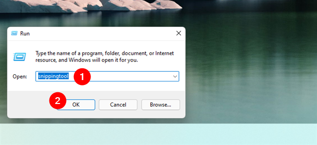 Inicie Snipping Tool desde la ejecución de Windows 11