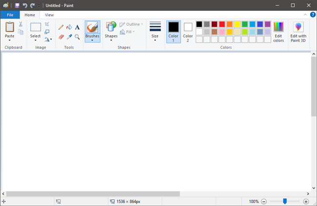 Pintar en Windows 10