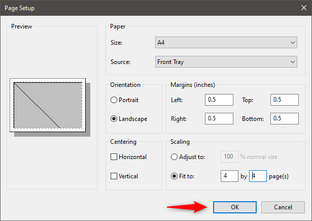 Guarde la configuración de escala de la imagen de impresión