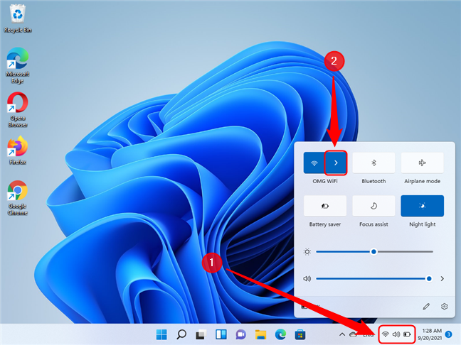 Abra la configuración rápida en Windows 11
