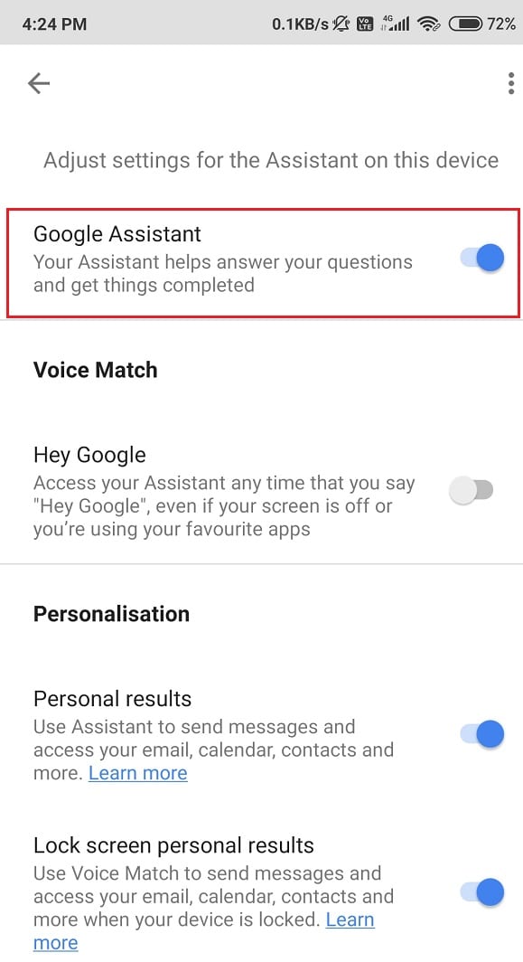 Encuentra el Asistente de Google y actívalo