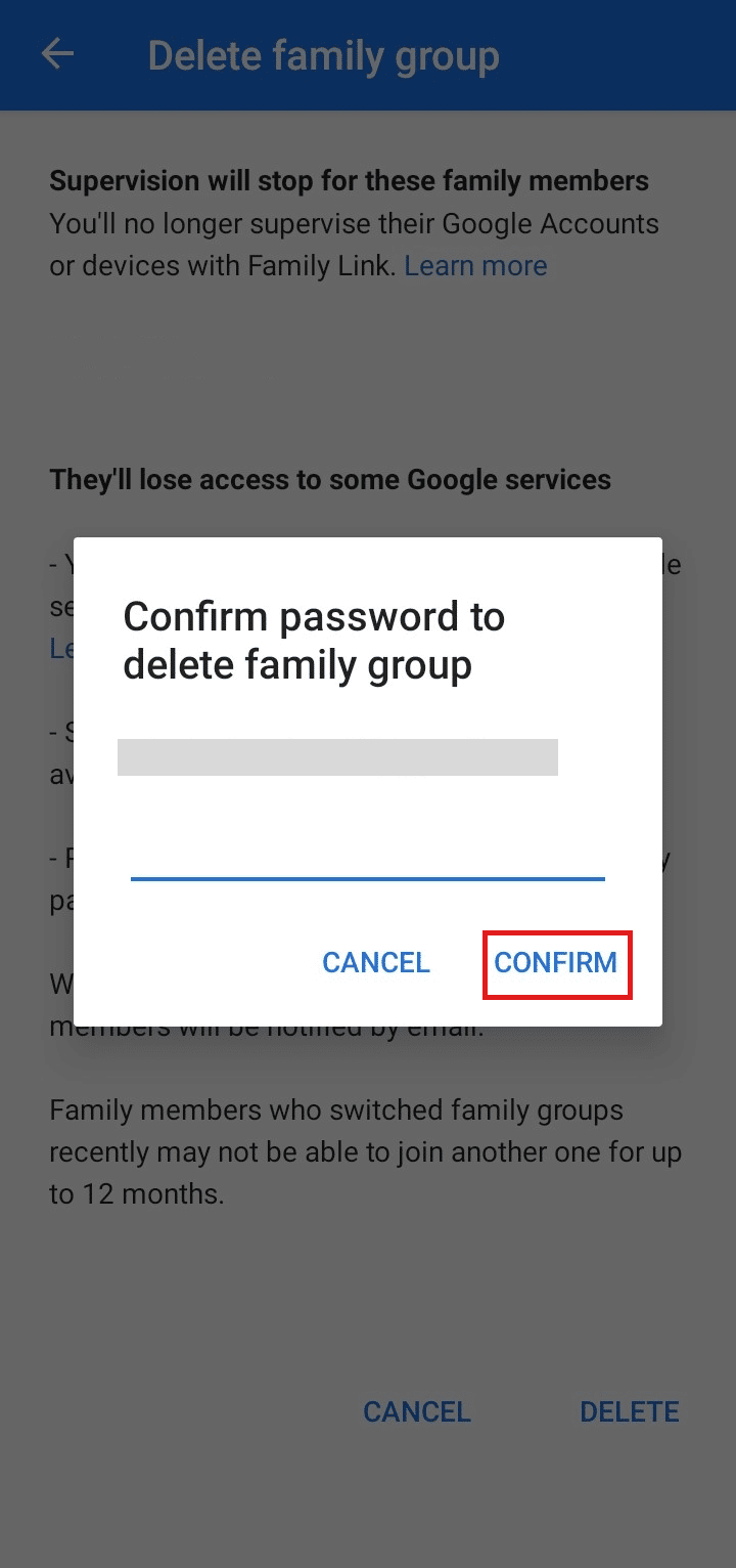 Ingrese la contraseña de la cuenta y toque Confirmar.  |  Cómo cambiar el correo electrónico para control parental en Google |  ¿Pueden los controles parentales ver el modo de incógnito?
