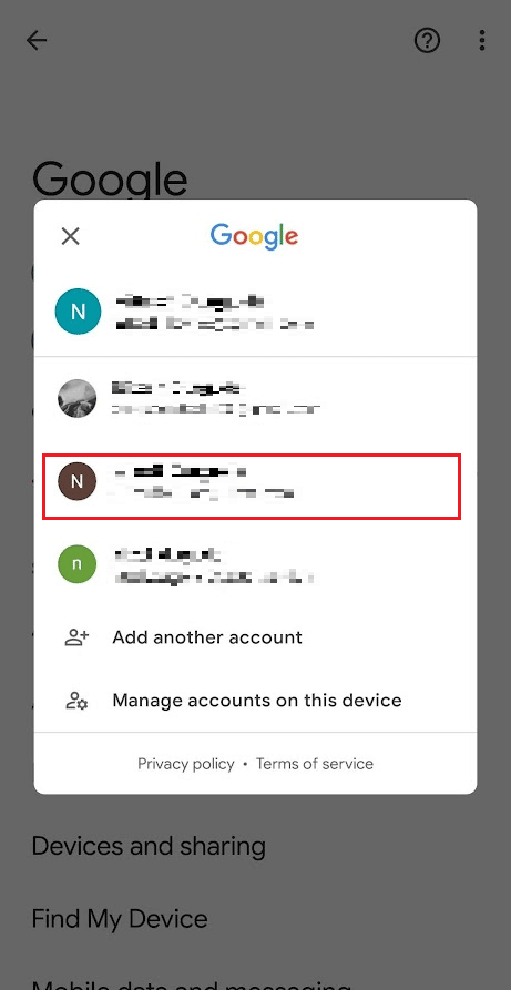 Toque cualquier otra cuenta de correo electrónico deseada a la que desee acceder a la configuración de control parental |  ¿Pueden los controles parentales ver el modo de incógnito?