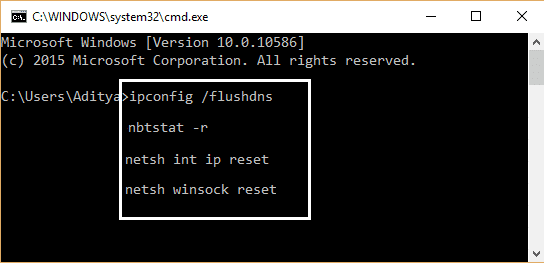 restablecer su TCP/IP y vaciar su DNS.
