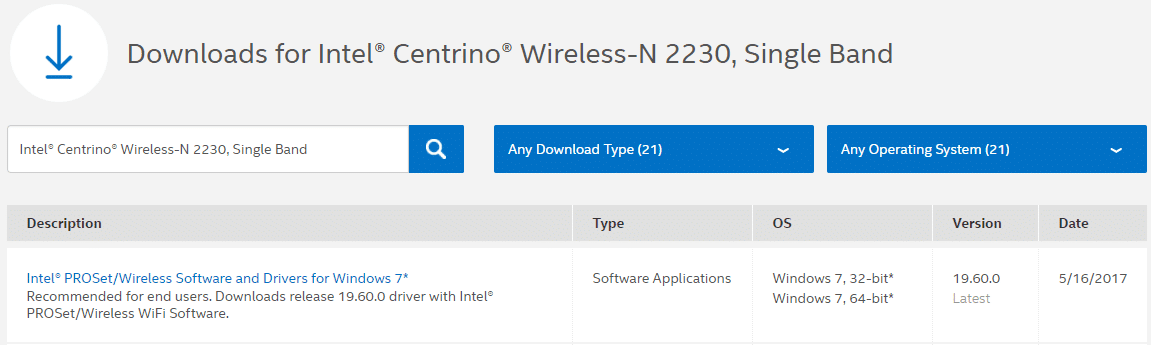 descargar el controlador del sitio web del fabricante |  Solucione el error ERR INTERNET DESCONECTADO en Chrome
