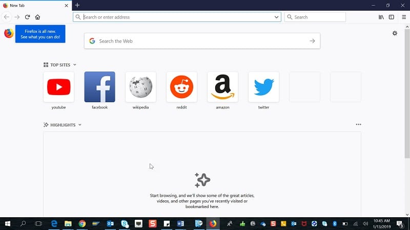 Cambia entre las pestañas de Mozilla Firefox con el acceso directo
