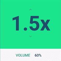 Use Zapp para administrar el volumen y la velocidad de reproducción