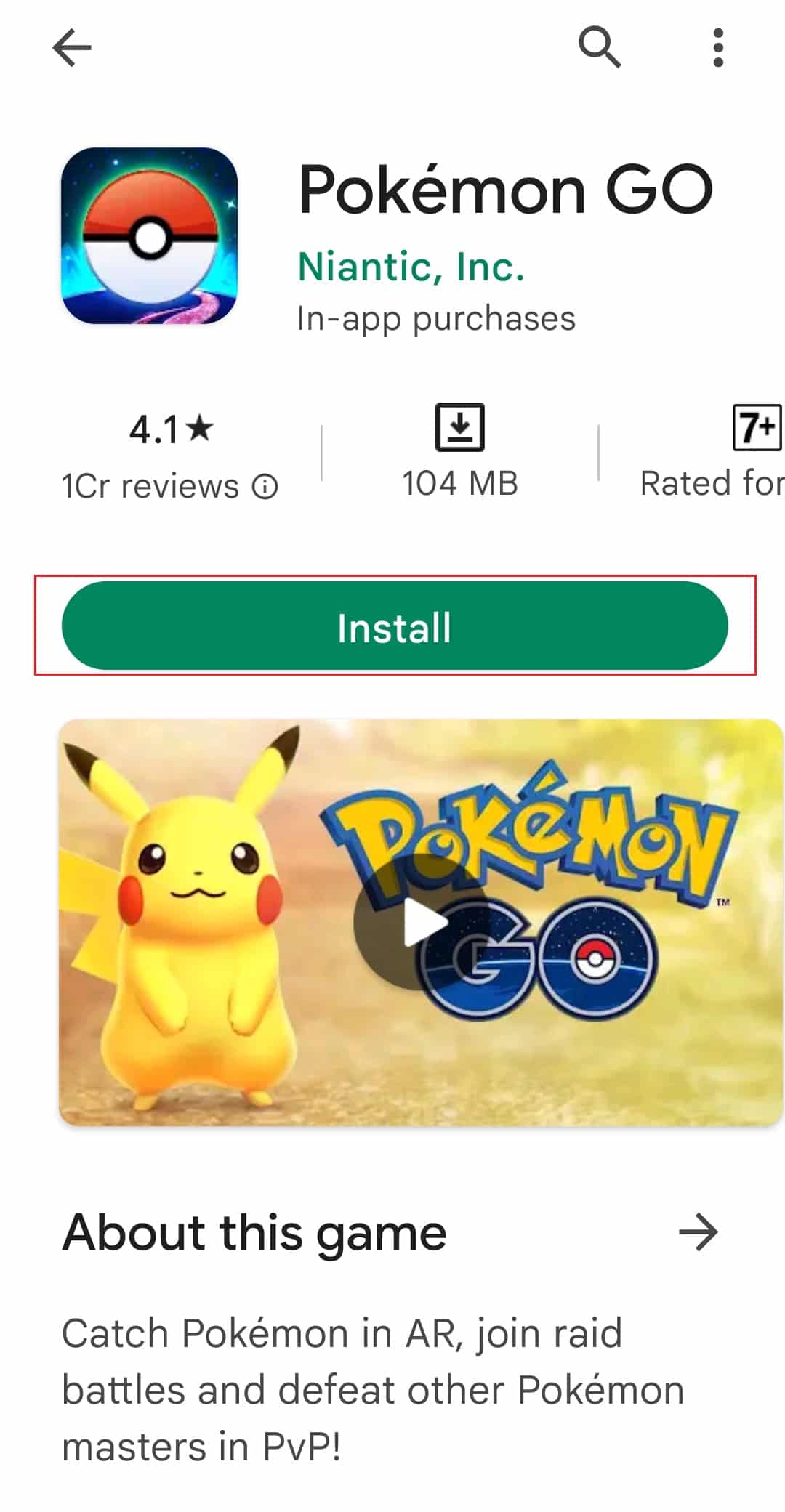 instalar pokemon ir
